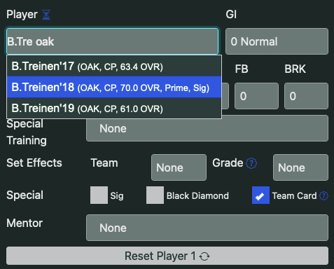 B.Treinen showing Prime and Sig options